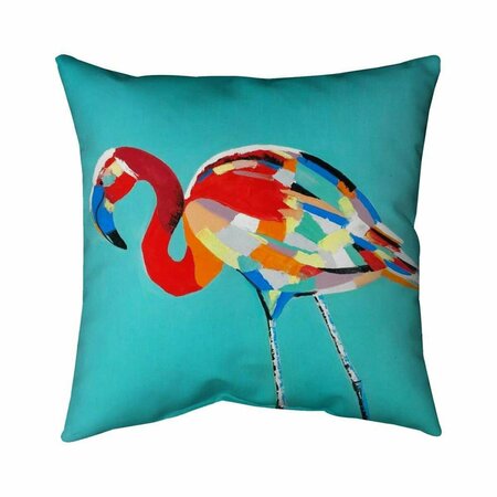 FONDO 26 x 26 in. Abstract Flamingo-Double Sided Print Indoor Pillow FO2775467